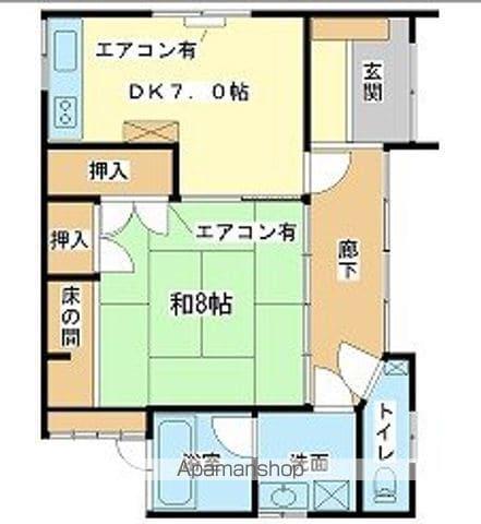 姫新線 播磨高岡駅 徒歩22分 1階建 築38年(1DK)の間取り写真