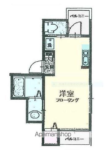 ピュアスプリング吉野町(1K/3階)の間取り写真