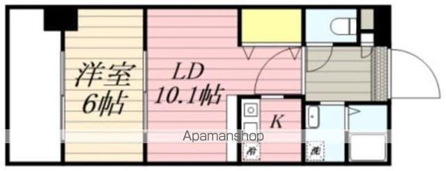 MEDIO21(1LDK/3階)の間取り写真