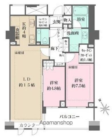 ザ・パークハウス代々木上原(3LDK/3階)の間取り写真