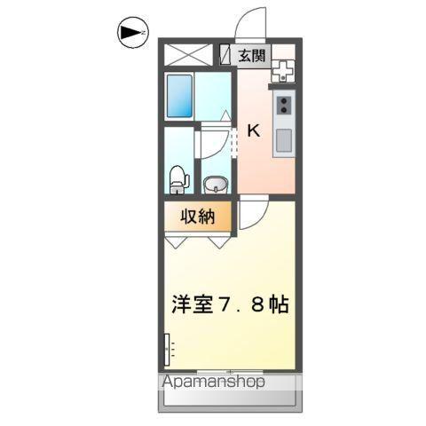 ハイムKYO(1K/1階)の間取り写真