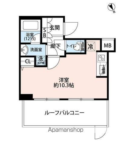 プレール・ドゥーク高井戸(ワンルーム/4階)の間取り写真