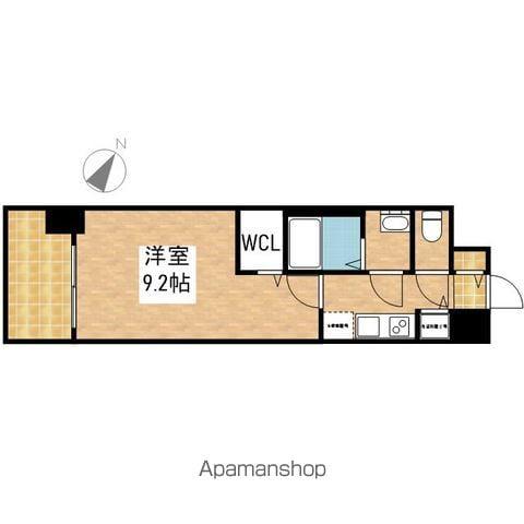 プレサンスジェネ鶴舞(1K/2階)の間取り写真
