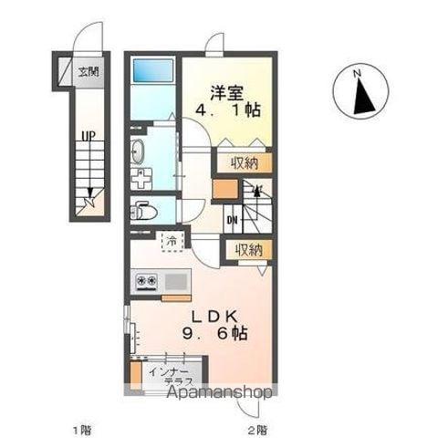 プルンバーゴ(1LDK/2階)の間取り写真