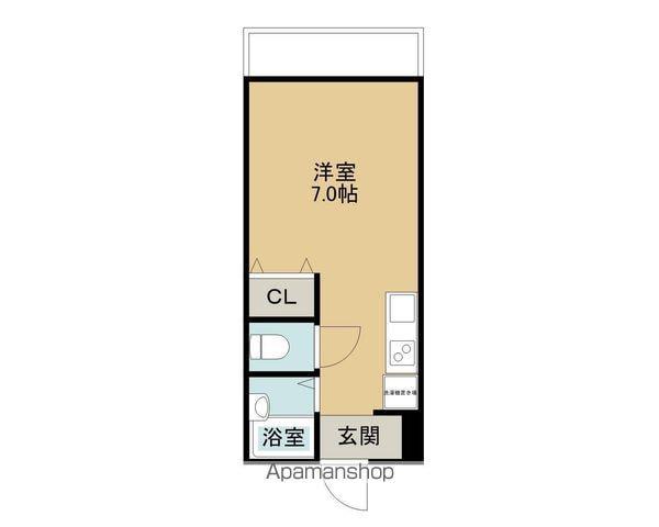 サンシャインタカラⅡ(ワンルーム/3階)の間取り写真