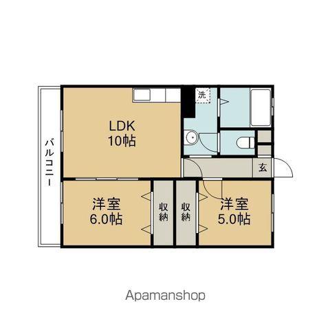 第2大島ビル(2LDK/2階)の間取り写真