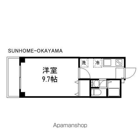 リオ西川原(1DK/1階)の間取り写真