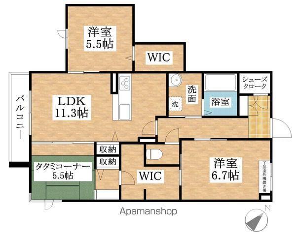 ル・マタン(3LDK/3階)の間取り写真