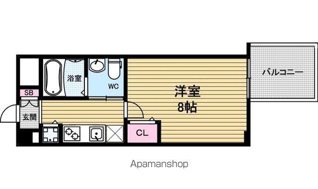 セレニテ上町台 北館(1K/10階)の間取り写真