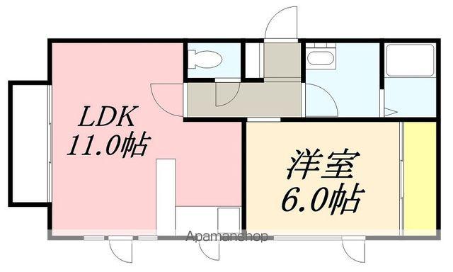 TIME中島2(1LDK/2階)の間取り写真