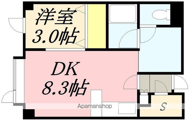 ポート24(1DK/3階)の間取り写真