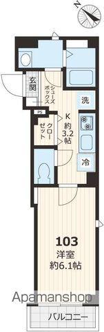 ソラーナ(1K/1階)の間取り写真