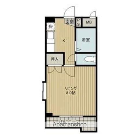 ドリーム川名(1K/3階)の間取り写真