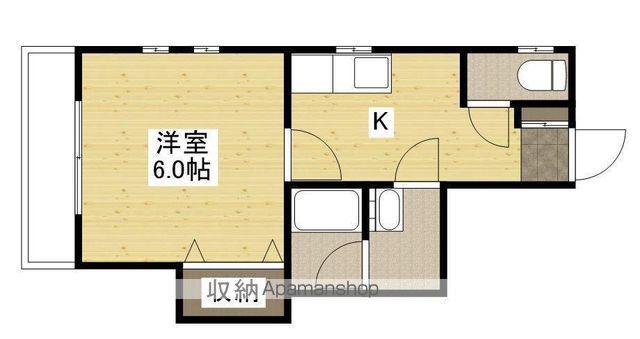 プランドールⅠ(1K/1階)の間取り写真