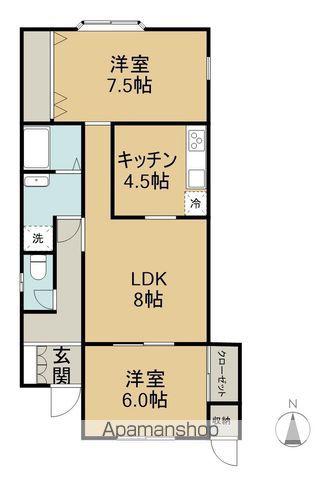 鳥羽タウンハウスＢ(2LDK)の間取り写真