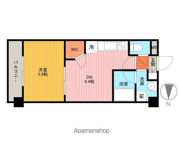 レスコ春日の杜(1DK/2階)の間取り写真