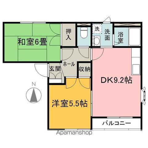 アドザックス本町7番館(2DK/2階)の間取り写真