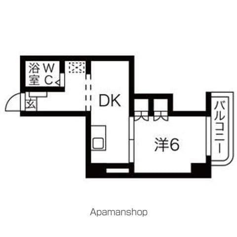 プレズ名古屋徳川(1DK/3階)の間取り写真