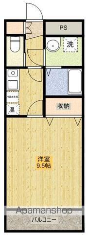 シャン・ミリュー若葉(1K/2階)の間取り写真