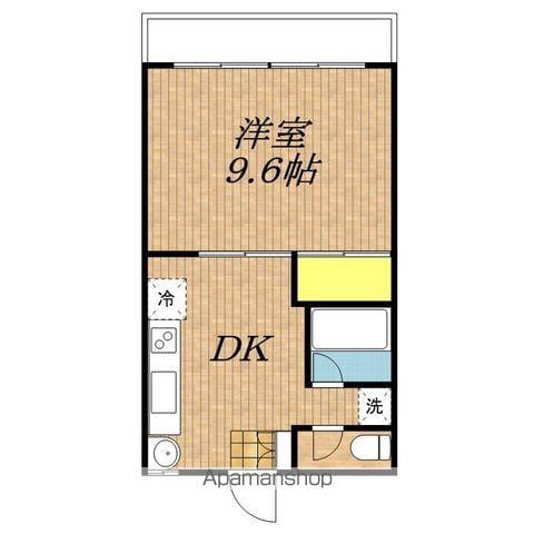 グリーンハイツいくら(1DK/1階)の間取り写真