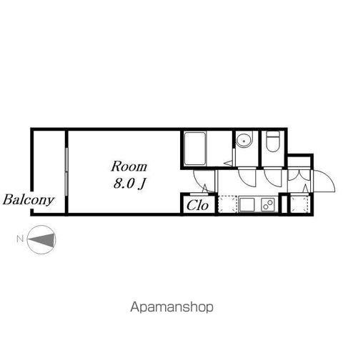 ESLEAD上前津セレーノ(1K/14階)の間取り写真
