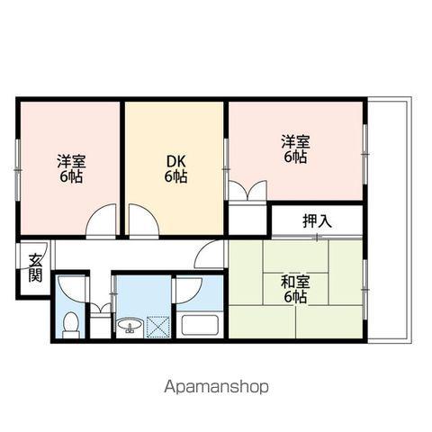 ハイムとのぎ(3DK/2階)の間取り写真