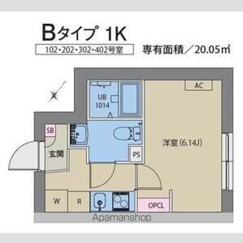 AXIA M-CITY武蔵小山(1K/B1階)の間取り写真