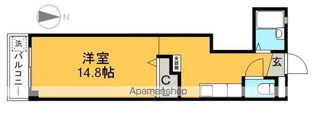 メゾンレーヴ(ワンルーム/2階)の間取り写真