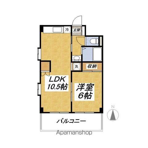 ホワイトハウス(1LDK/2階)の間取り写真