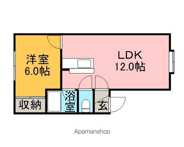 石山クラブハウス(1LDK/1階)の間取り写真