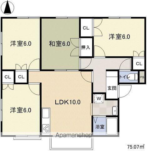 ハイツオオウエA(4LDK/2階)の間取り写真