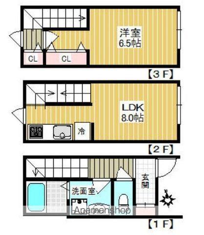 MOK-TERRACE新松戸(1LDK/1階)の間取り写真