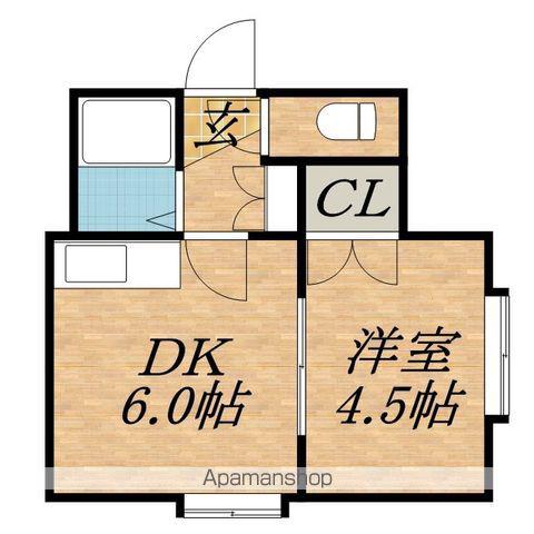 フロスティ北28条A(1DK/2階)の間取り写真