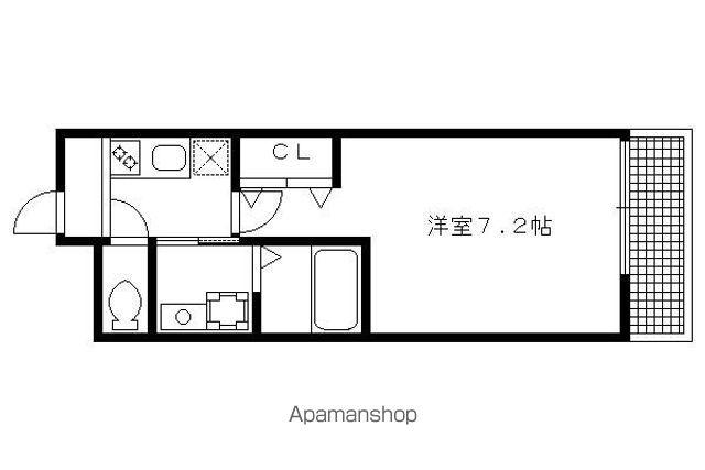CASA WOODII(1K/3階)の間取り写真