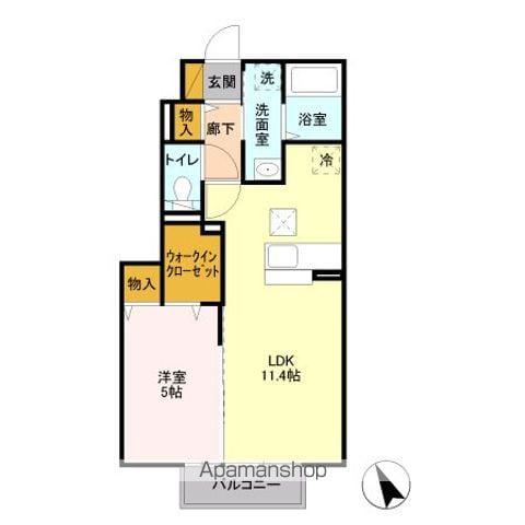 スバルコーポS(1LDK/1階)の間取り写真