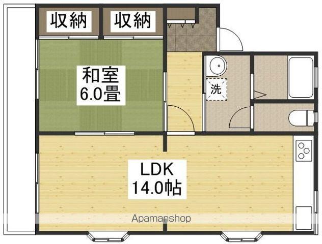 シティパレス西崎(1LDK/2階)の間取り写真