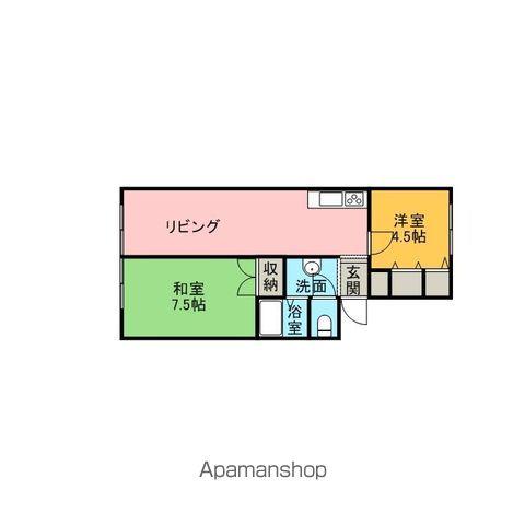 アピアスコート(2LDK/2階)の間取り写真