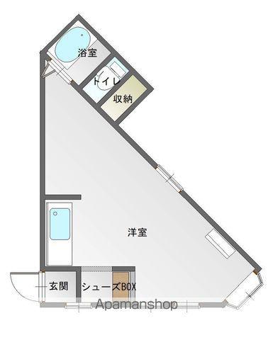 ニューパステルハイム瀬川(ワンルーム/1階)の間取り写真