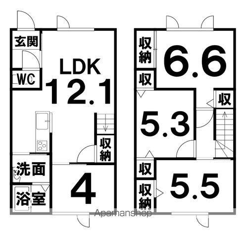 根室本線 柏林台駅 徒歩12分 2階建 築1年(4LDK)の間取り写真