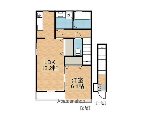 フローラルプラザⅥ(1LDK/2階)の間取り写真