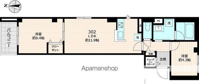 ユアメゾン本所(2LDK/3階)の間取り写真