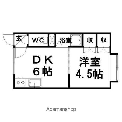 コーポすみれ(1DK/2階)の間取り写真