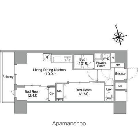 コンフォリア・リヴ南砂町イースト(2LDK/5階)の間取り写真