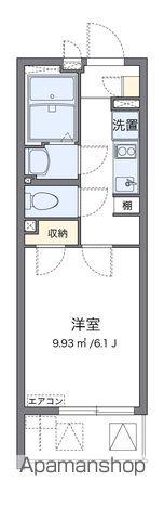 クレイノYUKA3(1K/2階)の間取り写真