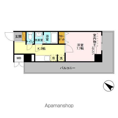 SAKURA BUILDING(1K/4階)の間取り写真