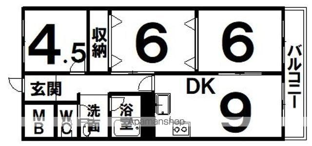 クレス緑ケ岡(3DK/3階)の間取り写真