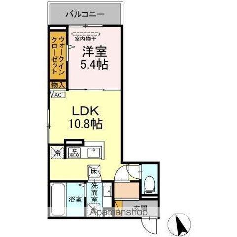 オーガスタハイツ(1LDK/1階)の間取り写真