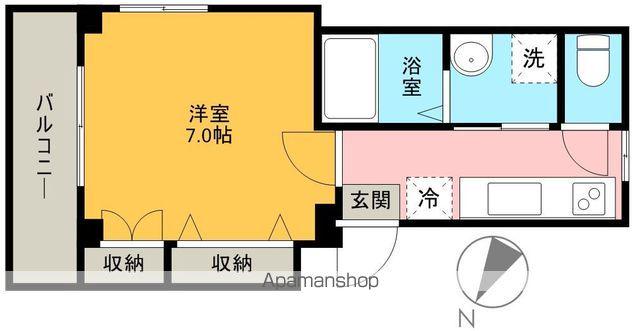 ナショナルステージ(1K/2階)の間取り写真