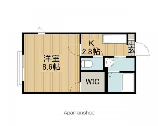 サニーコートAB棟(1K/1階)の間取り写真