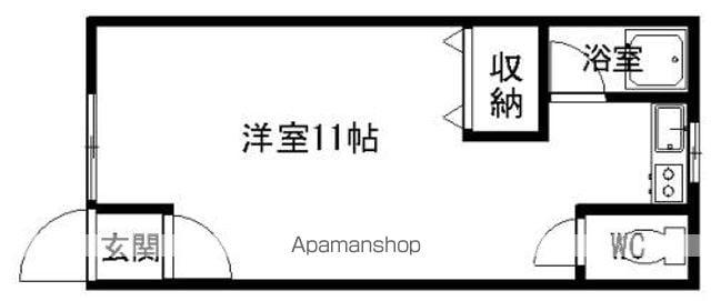 ハイムミチ(1K/2階)の間取り写真